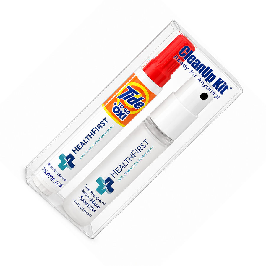 CleanUp Kit - Tide® to Go + Oxi and Sani-Pen® Clipless™ Travel Kits - Custom Stickers Now