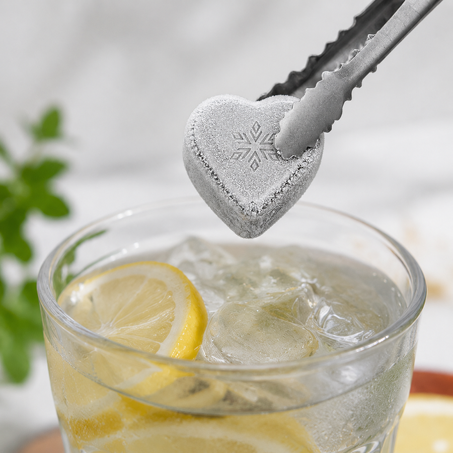 Heart-Shaped Stainless Steel Ice Cubes - Custom Stickers Now