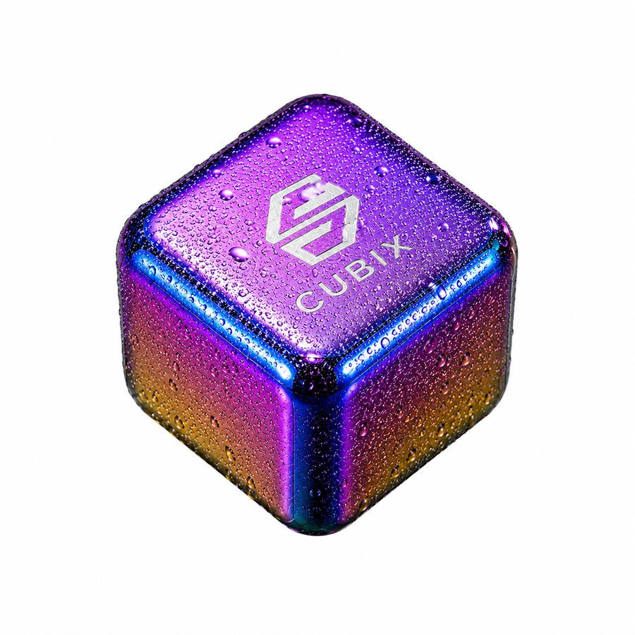 Rainbow Stainless Steel Ice Cubes - Custom Stickers Now