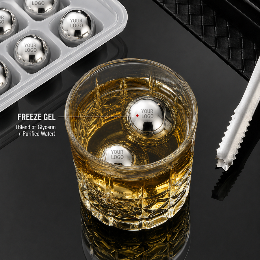 Soccer Ball Stainless Steel Ice Cubes - Custom Stickers Now