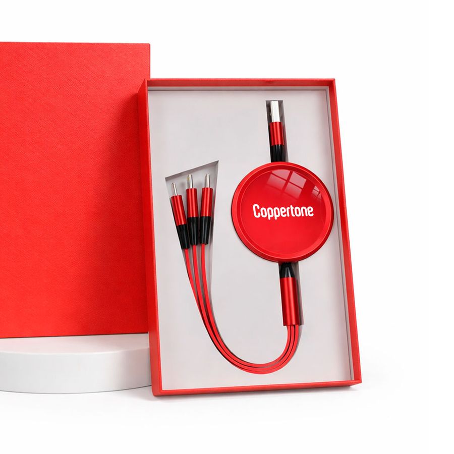 Soft Silicone 3-in-1 Charging Cables - Custom Stickers Now