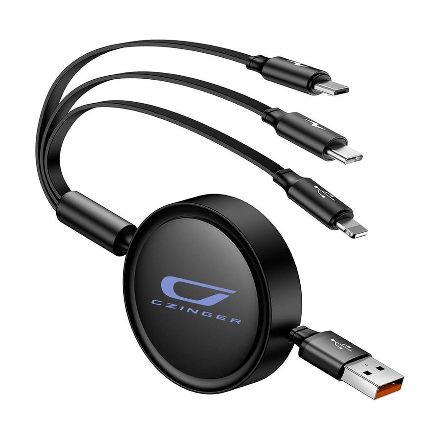 Soft Silicone 3-in-1 Charging Cables - Custom Stickers Now