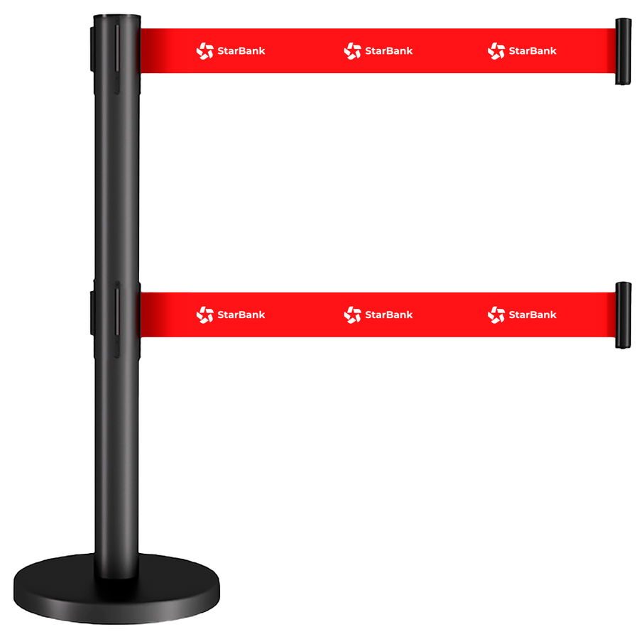 Dual Belts Stanchions - Custom Stickers Now