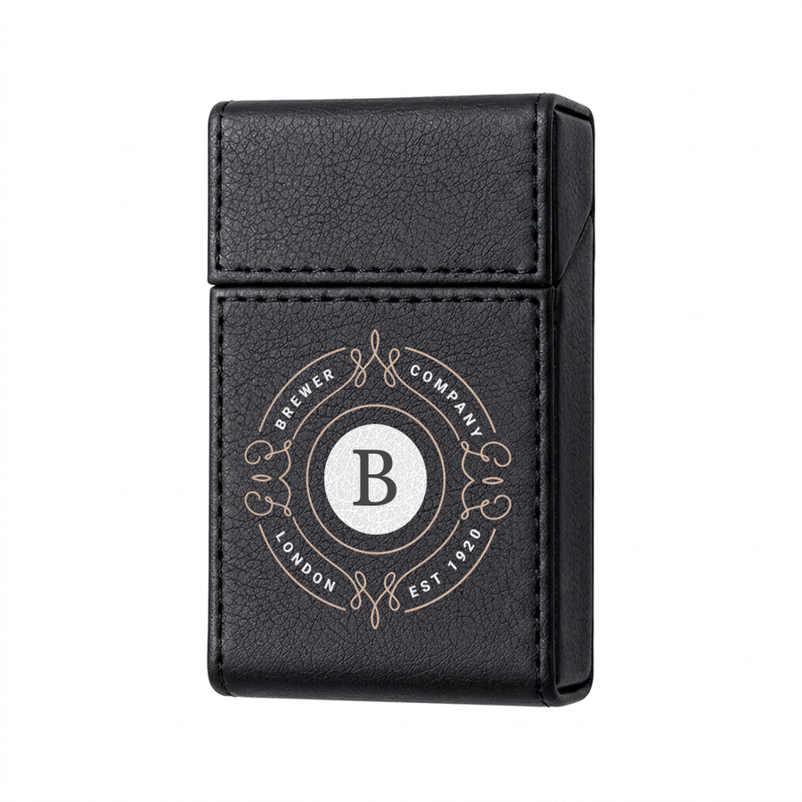 Flip Top PU Leather Full Bag Cigarette Cases - Custom Stickers Now