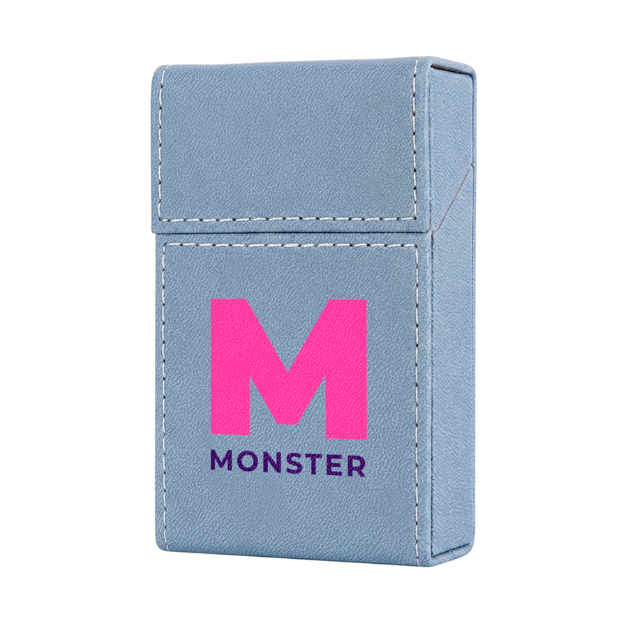 Flip Top PU Leather Full Bag Cigarette Cases - Custom Stickers Now