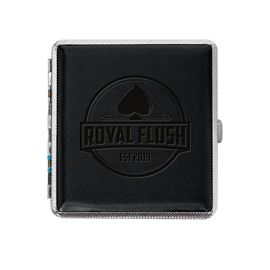 Leather Grain Metal Cigarette Cases - Custom Stickers Now