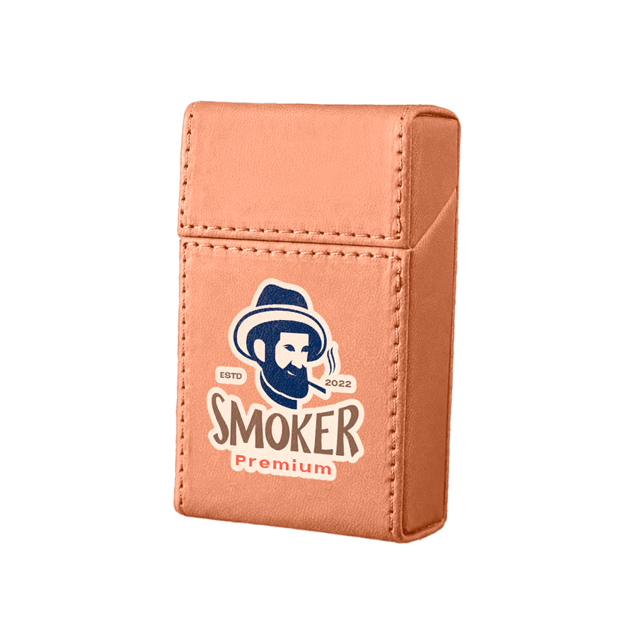 Flip Top PU Leather Full Bag Cigarette Cases - Custom Stickers Now