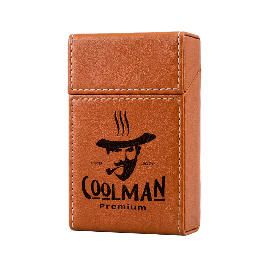 Flip Top PU Leather Full Bag Cigarette Cases - Custom Stickers Now
