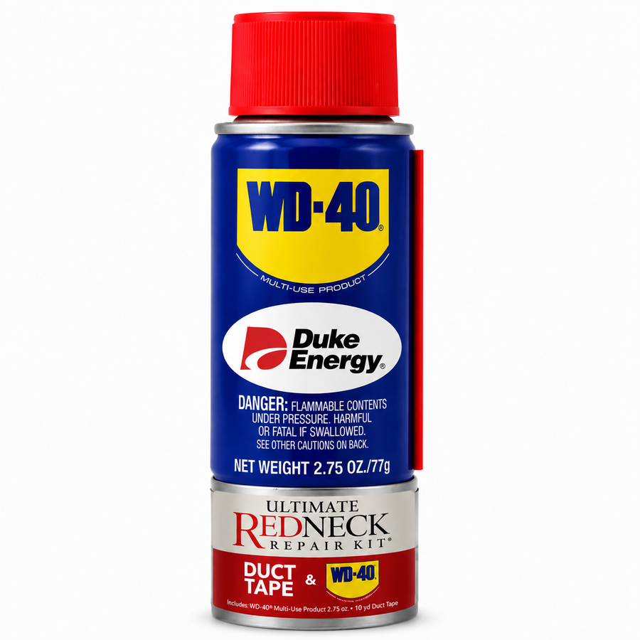Ultimate Redneck Repair Kits, WD-40 2.75 oz Handy Cans and 6 yards of Duct Tapes - Custom Stickers Now