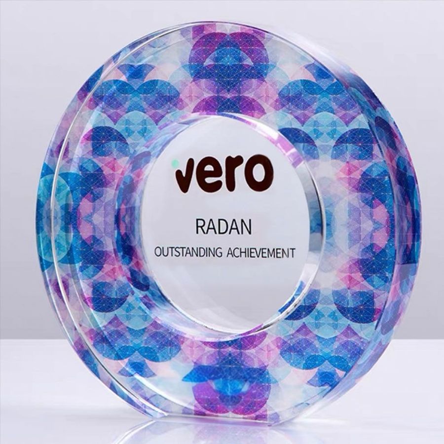 Colored Crystal Trophies - Custom Stickers Now