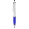 Curvy Retractable Plastic Ball Pen Blue