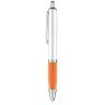 Curvy Retractable Plastic Ball Pen Orange