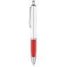 Curvy Retractable Plastic Ball Pen Red
