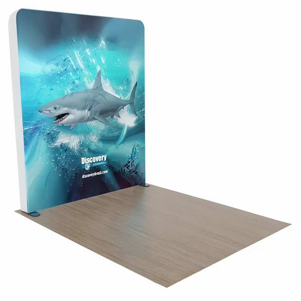 Custom Backlit Trade Show Display Tension Fabric 8' x 8' - Custom Stickers Now